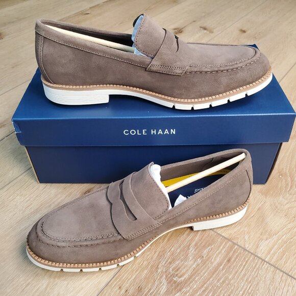 Cole Haan Mens Suede Penny  Loafers Size 9 Truffle Brown Leather C41635 Dress main image 9